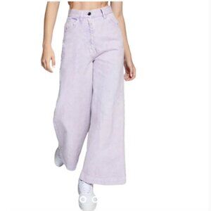 Urban Outfitters Lena Wide Leg Jeans Lavender Relaxed High-Rise Boho Size 26